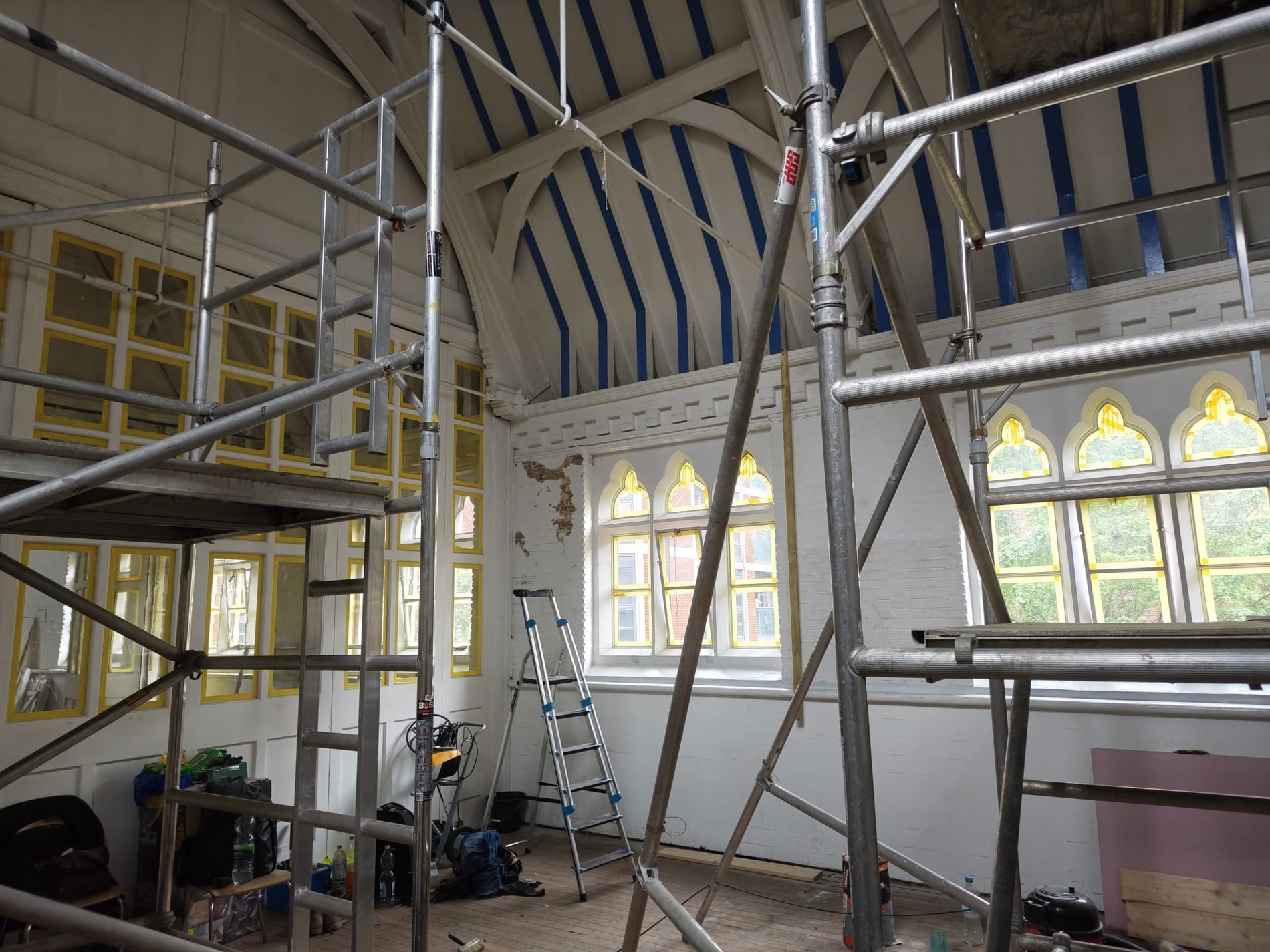 Hall refurbishment — works in progress